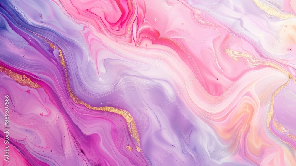 Create a fluid, swirling abstract pattern with a marbling effect in shades of purple, pink, and gold Create a fluid, swirling abstract pattern with a marbling effect in shades of purple, pink, and gold