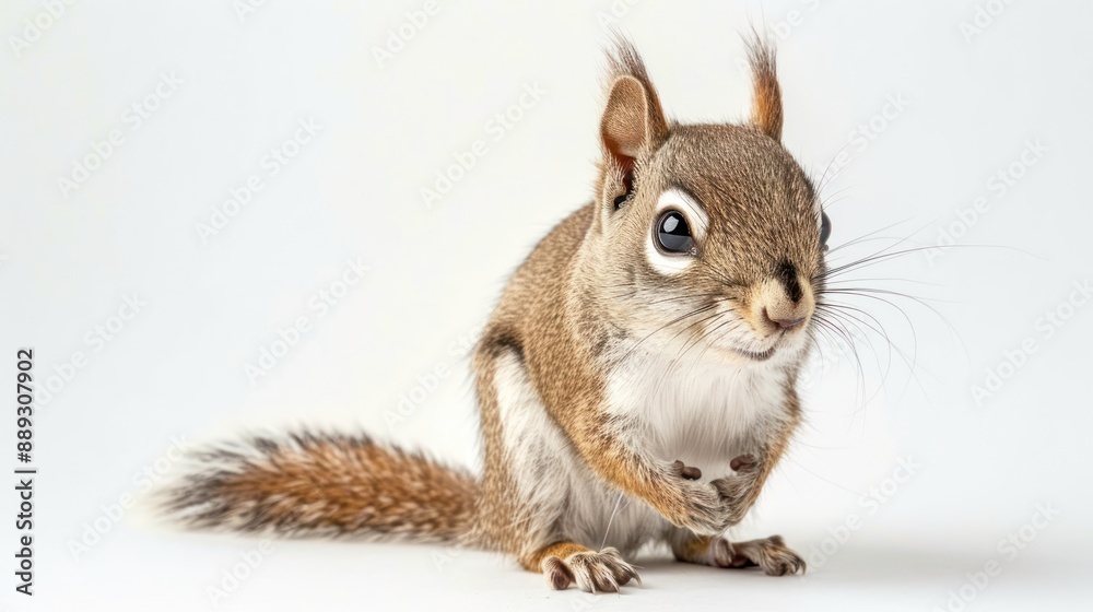Japanese Squirrel full body on white background Japanese Squirrel full body on white background