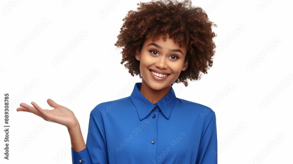 Portrait of businesswoman with hand mockup enthusiastic for product placement or advertising. Happy female startup entrepreneur with open hand for promotion, discount, or branding isolated Portrait of businesswoman with hand mockup enthusiastic for product placement or advertising. Happy female startup entrepreneur with open hand for promotion, discount, or branding isolated