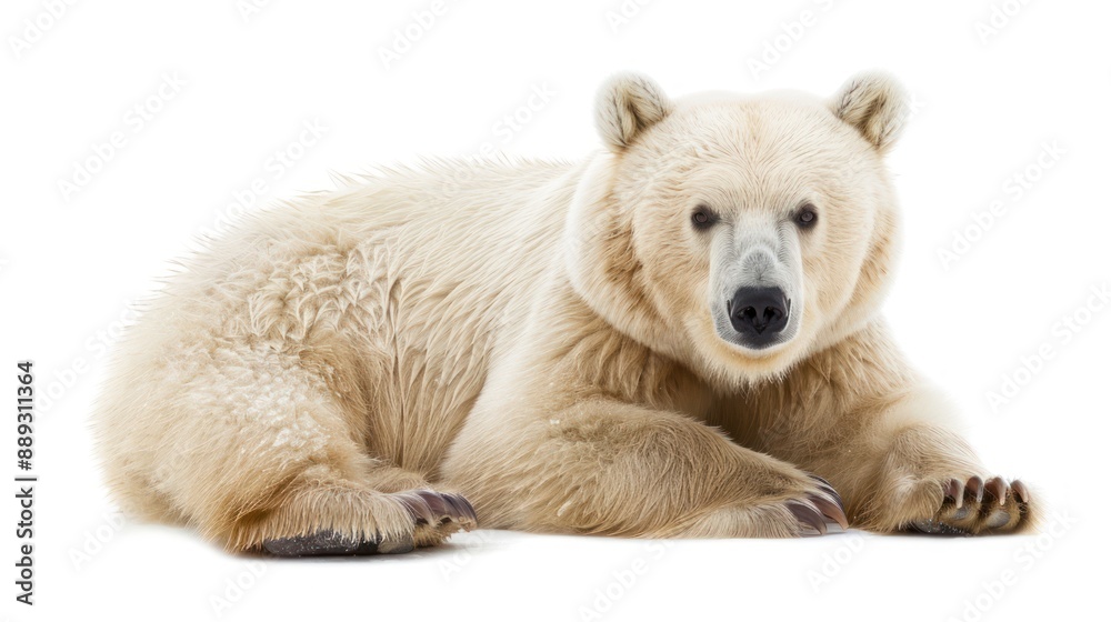 Kermode Bear (Spirit Bear) full body on white background