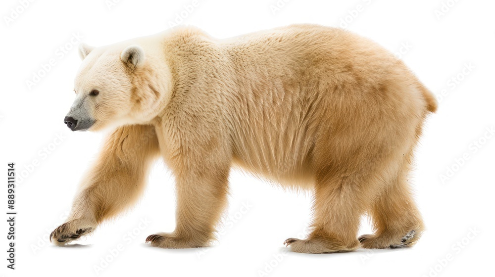 Fototapeta premium Kermode Bear (Spirit Bear) full body on white background