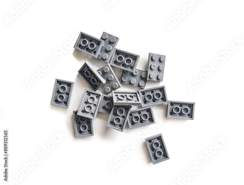 brick block toys icon set, on a white background