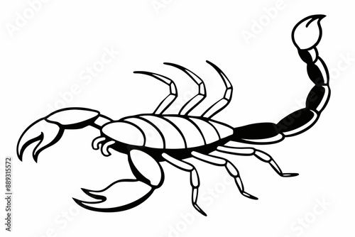 Scorpion, scorpion icon vector, scorpion tattoo. vector illustration

