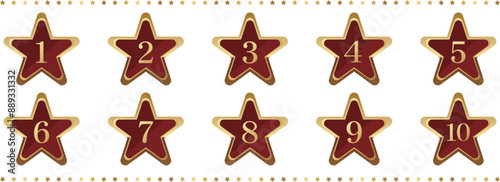 高級感のあるランキングエンブレム1位～10位セット