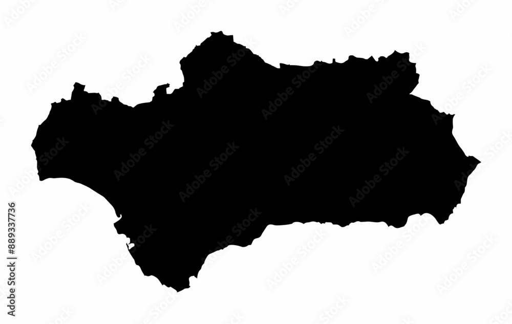 Andalusia silhouette map