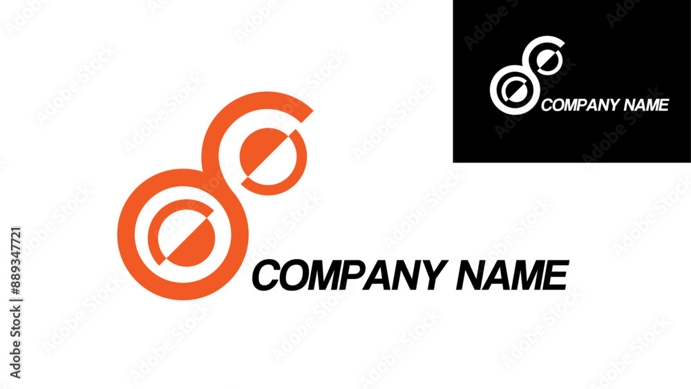 Obraz premium Creative logo, 8 logo icon, ring logo symbol