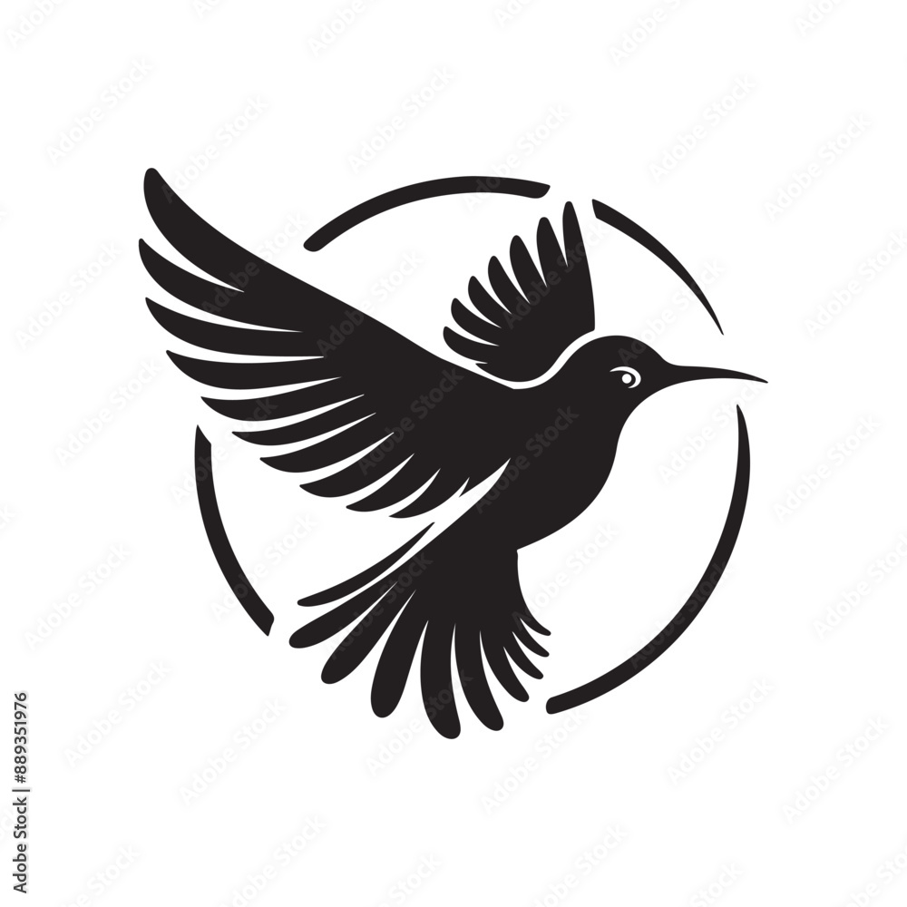 Fototapeta premium Bird victor back and white image