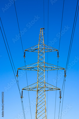 The top of the electric pole