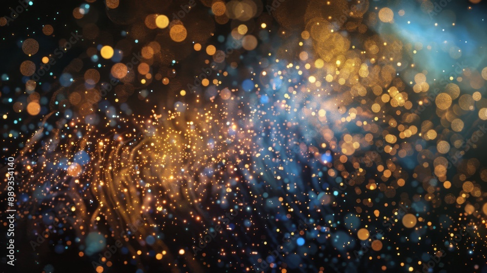 abstract gold, black and blue glitter background with fireworks. christmas eve concept abstract gold, black and blue glitter background with fireworks. christmas eve concept