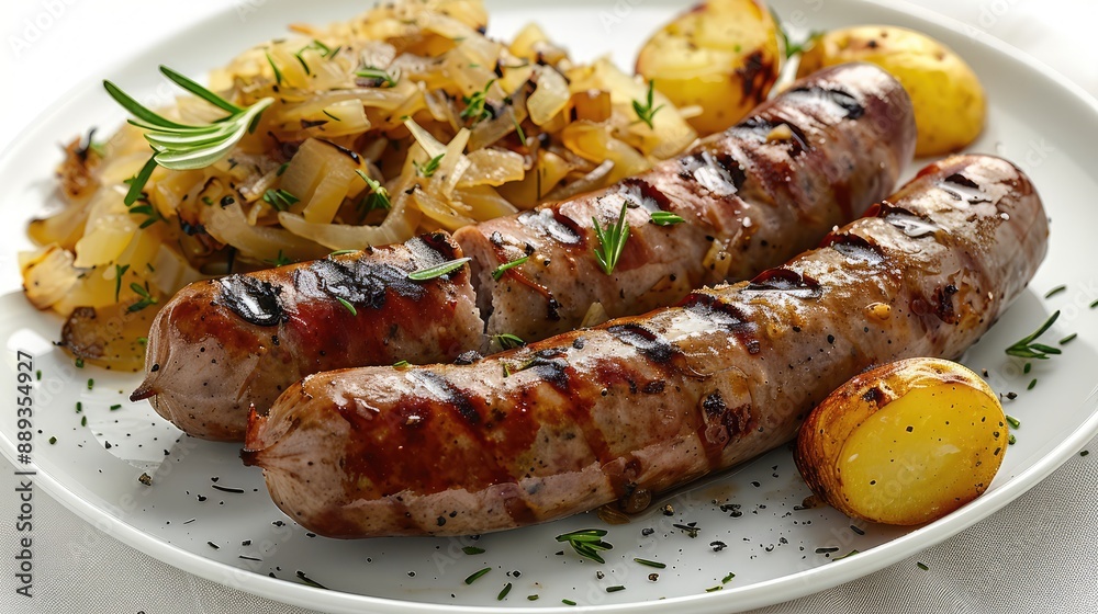 Delicious Grilled Sausages and Vegetables Delicious Grilled Sausages and Vegetables