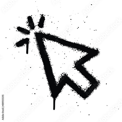 Graffiti spray click isolated on white background