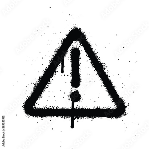 Graffiti spray danger isolated on white background