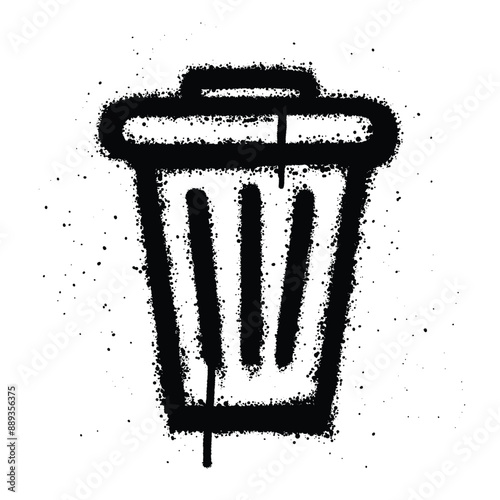 Graffiti spray trash isolated on white background