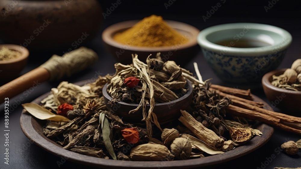 Traditional Chinese Medicine Herbal Ingredients. Traditional Chinese Medicine Herbal Ingredients.