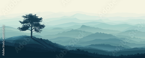 Muzzle of rhinoceros profile silhouette with leaves of tropical vegetation of exotic forests. The concept of protecting animals and forest environment. vector simple illustration