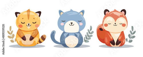 Vintage collectibles and memorabilia on a white background. Vector flat isolated illustration.