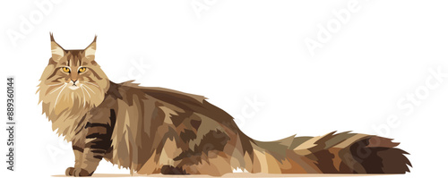Whimsical unicorn prancing through a magical forest. Vector flat minimalistic isolated illustration.