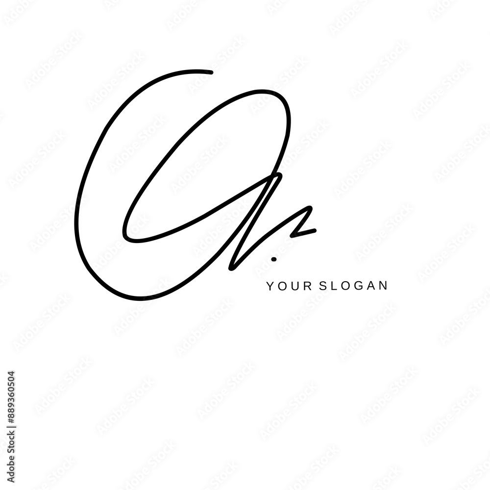 Or Initial signature logo vector design Or Initial signature logo vector design