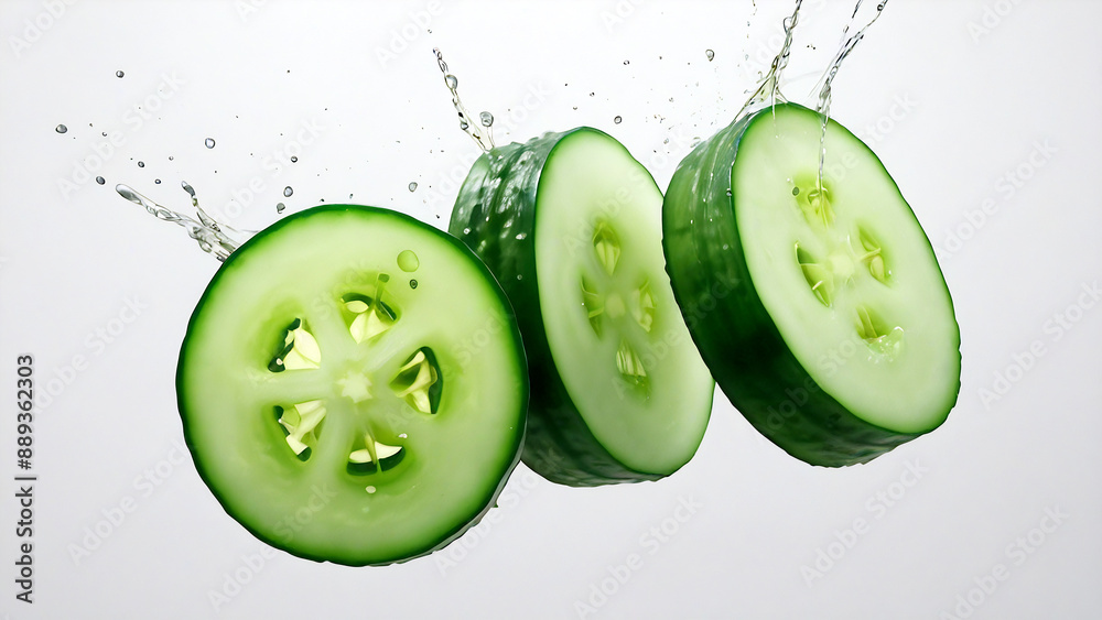 Cucumber slices. Cucumber slices.