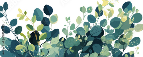 A radiant rainbow arching across the sky after a summer rain shower. Vector flat minimalistic isolated illustration.