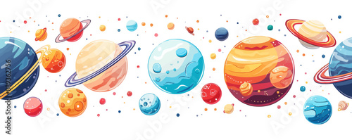 A whimsical enchanted garden with blooming flowers and buzzing bees. Vector flat minimalistic isolated illustration.