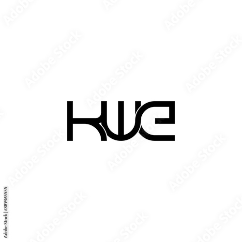 Free Download kwe lettering initial monogram logo design - GFXLoad