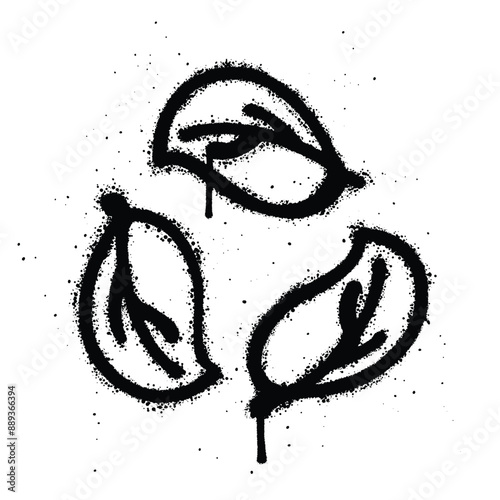 Graffiti spray bio isolated on white background