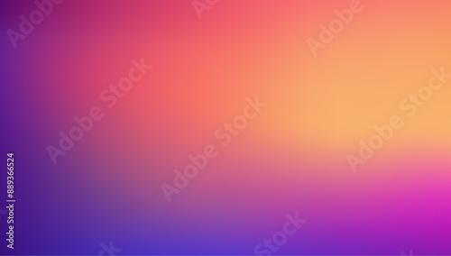 Beautiful gradient background, color from purple to orange and blue, blur effect, vector illustration.