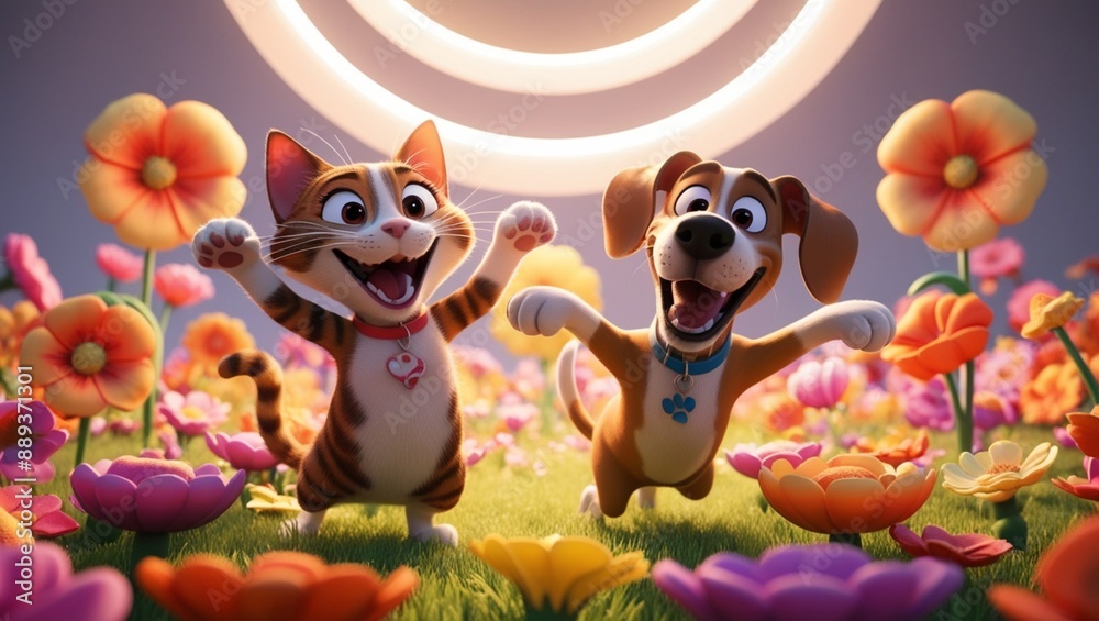 The funny of Cat and Dog The funny of Cat and Dog