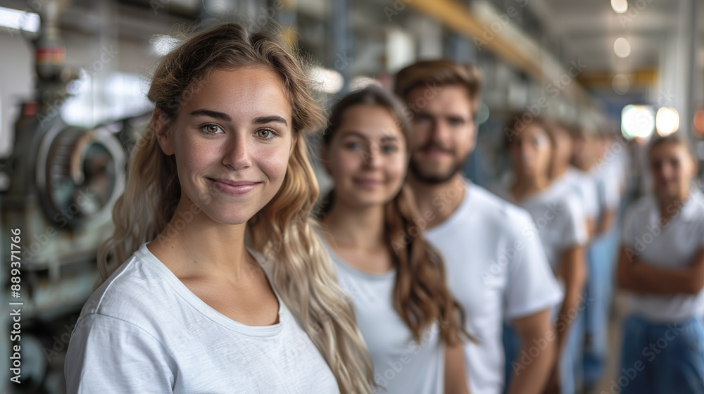 Young Professionals Smiling Together in Modern Workplace Young Professionals Smiling Together in Modern Workplace