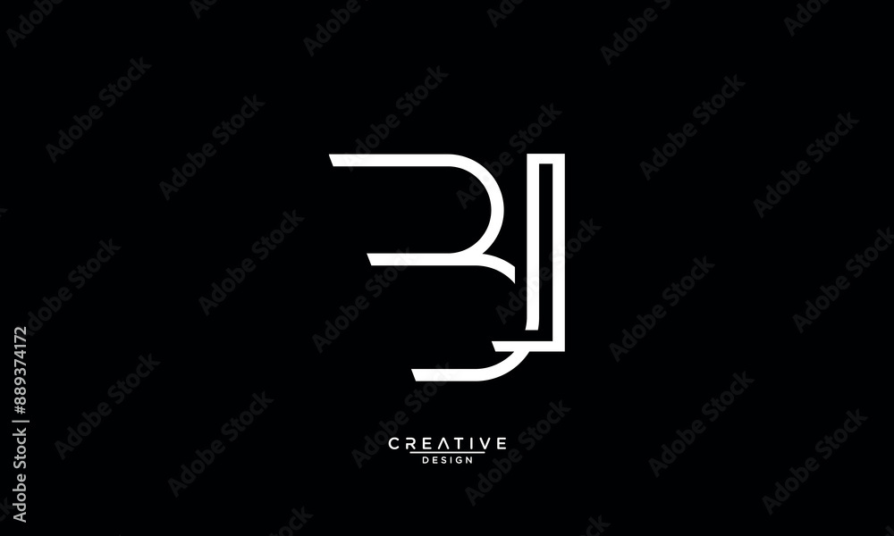 BI, IB, B, I, Abstract Letters Logo Monogram BI, IB, B, I, Abstract Letters Logo Monogram