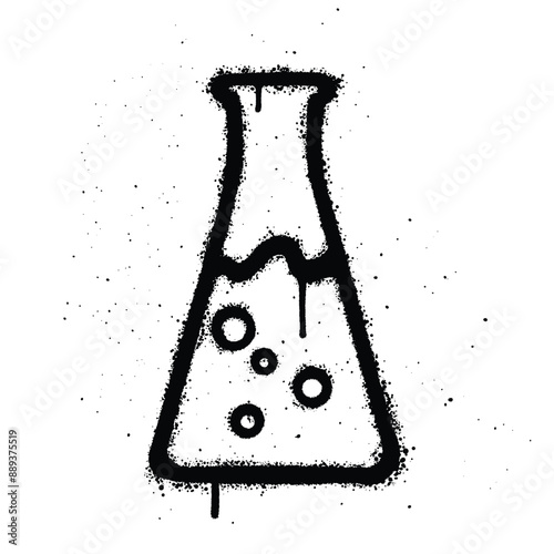 Graffiti spray Flask isolated on white background