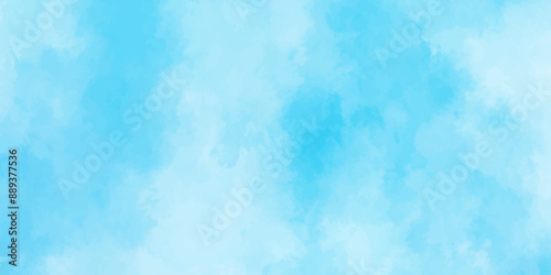 Blue sky with cloud .Beautiful blue sky with white clouds .bright cloud cover in the sun calm clear winter air background .gradient light white background.	