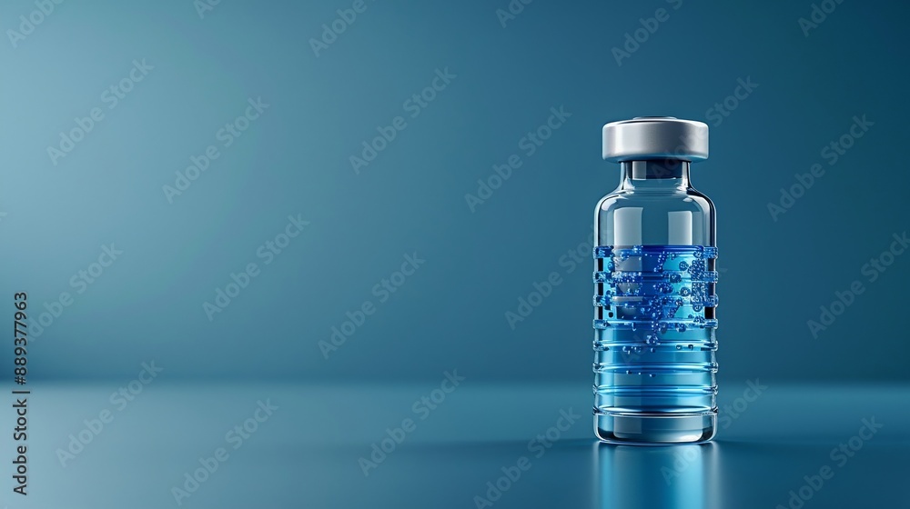 Syringe with a vaccine vial minimal clean background bright studio lighting emphasizing the clarity and medical precision Syringe with a vaccine vial minimal clean background bright studio lighting emphasizing the clarity and medical precision