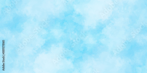 Blue sky with cloud .Beautiful blue sky with white clouds .bright cloud cover in the sun calm clear winter air background .gradient light white background.	