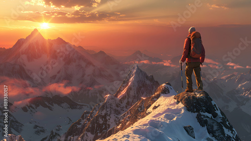 realistic high-resolution photo of mountains, with detailed background © Line