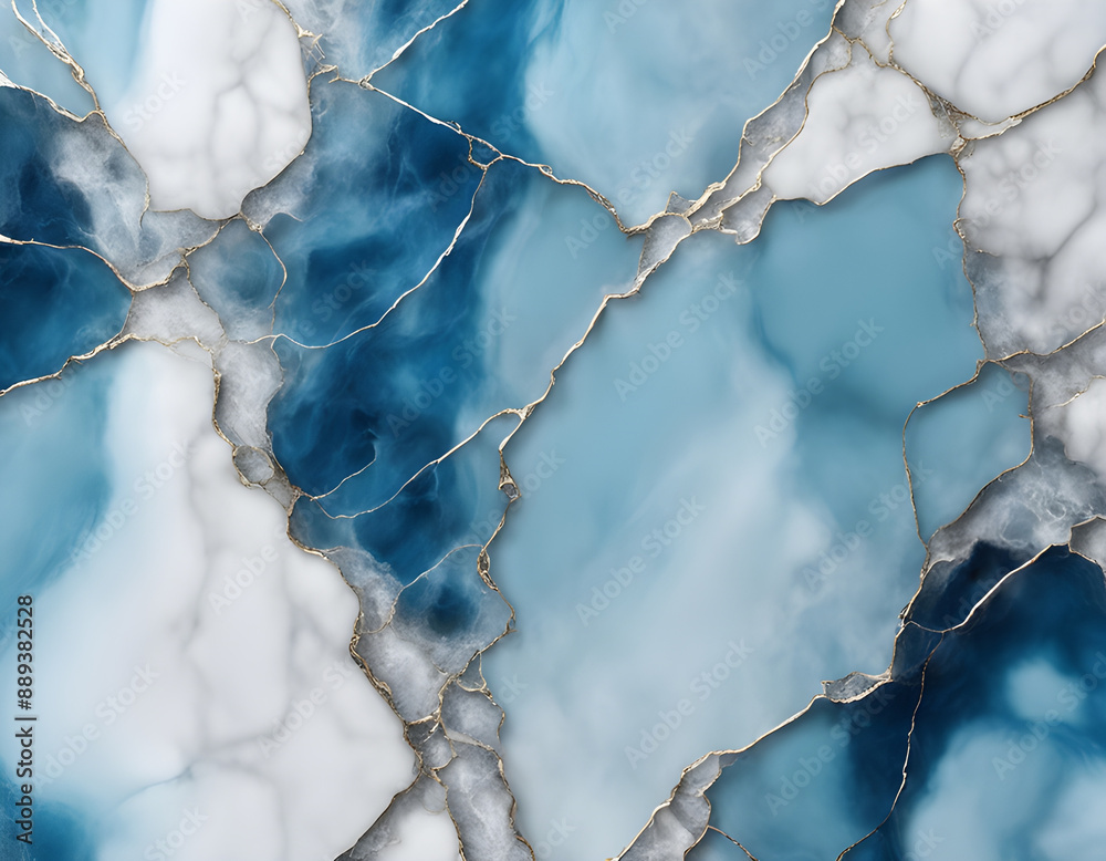 Light blue natural marble background with white cracks Light blue natural marble background with white cracks