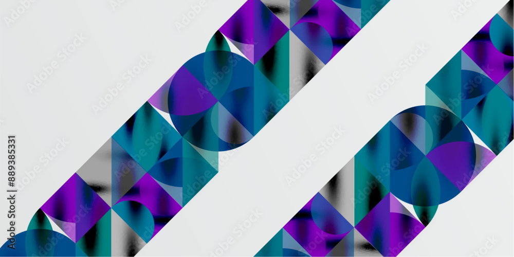 Triangles, round triangles and circles techno art. Vector Illustration For Wallpaper, Banner, Background, Card, Book Illustration, landing page Triangles, round triangles and circles techno art. Vector Illustration For Wallpaper, Banner, Background, Card, Book Illustration, landing page