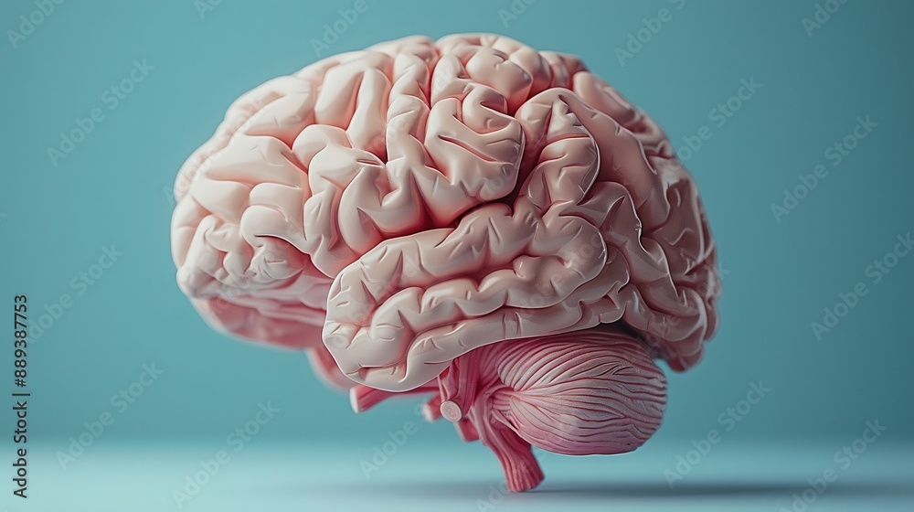 Anatomical model of a human heart flat minimal background bright studio lighting showing detailed structures Anatomical model of a human heart flat minimal background bright studio lighting showing detailed structures