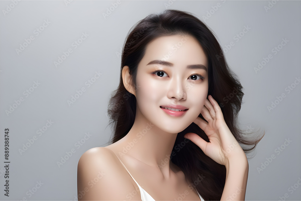 asian beauty indian beauty fresh skin long black hair in summer dress smailing in happy mode asian beauty indian beauty fresh skin long black hair in summer dress smailing in happy mode