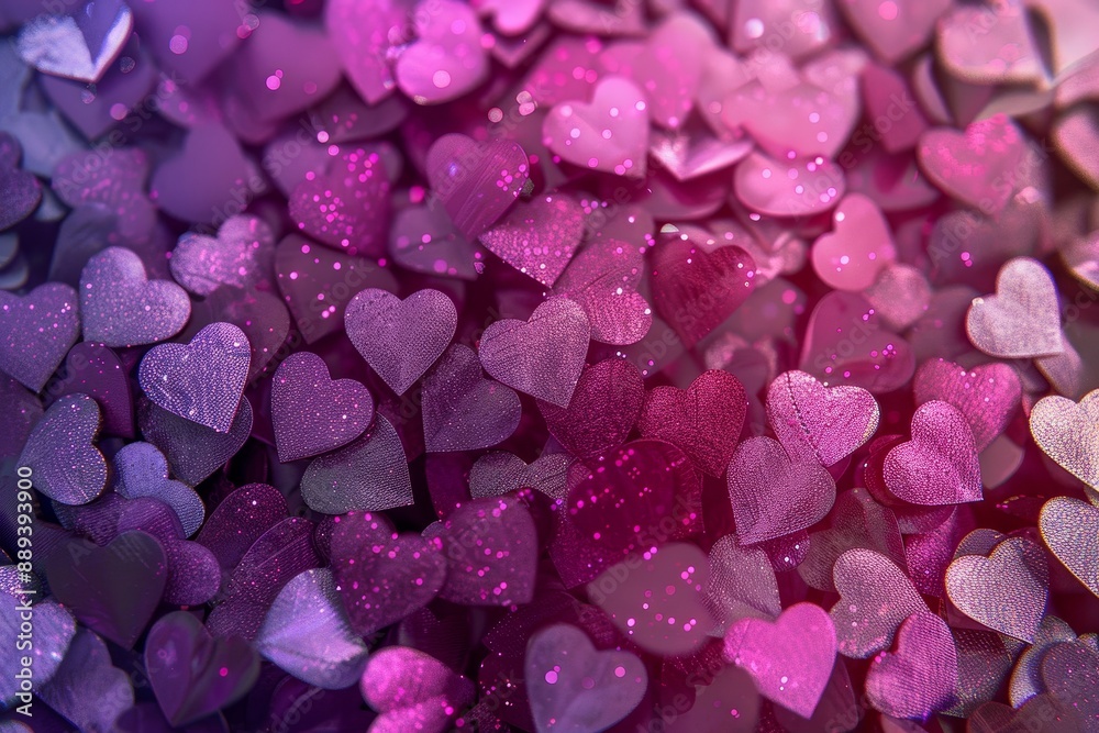 A colorful wallpaper of pink hearts on Valentine's Day. A colorful wallpaper of pink hearts on Valentine's Day.