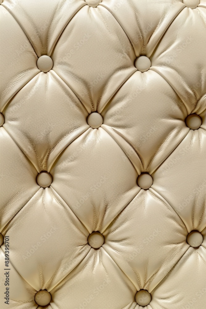 A close up of a tan leather surface with a diamond pattern. The leather is smooth and shiny, and the diamond pattern is intricate and detailed. Concept of luxury and sophistication A close up of a tan leather surface with a diamond pattern. The leather is smooth and shiny, and the diamond pattern is intricate and detailed. Concept of luxury and sophistication