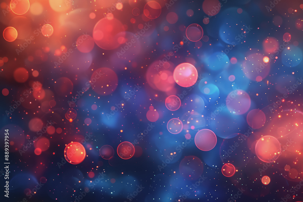 Vibrant abstract background with a dynamic mix of red and blue bokeh lights. Vibrant abstract background with a dynamic mix of red and blue bokeh lights.
