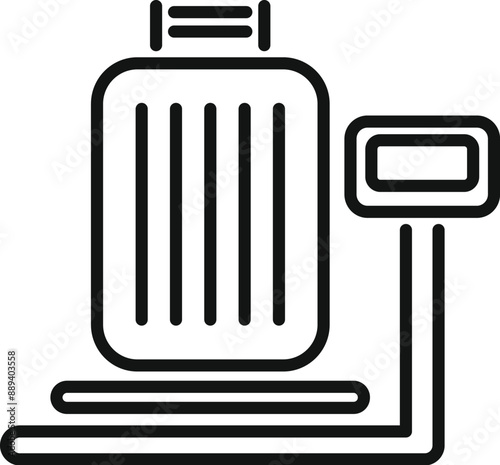 Luggage being weighed on an airport scale, symbolizing travel and baggage allowance