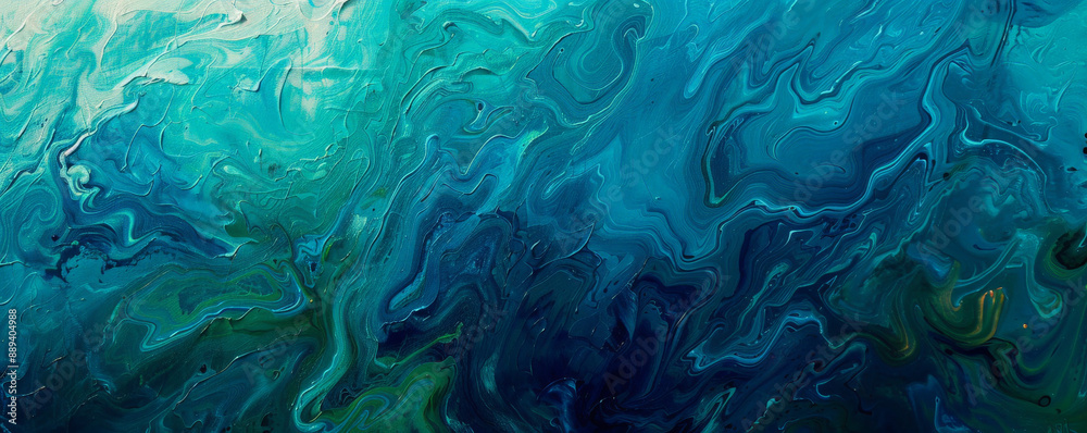 A textured abstract background painted on a wall with swirling shades of blue and green, creating a calming yet dynamic visual effect. A textured abstract background painted on a wall with swirling shades of blue and green, creating a calming yet dynamic visual effect.