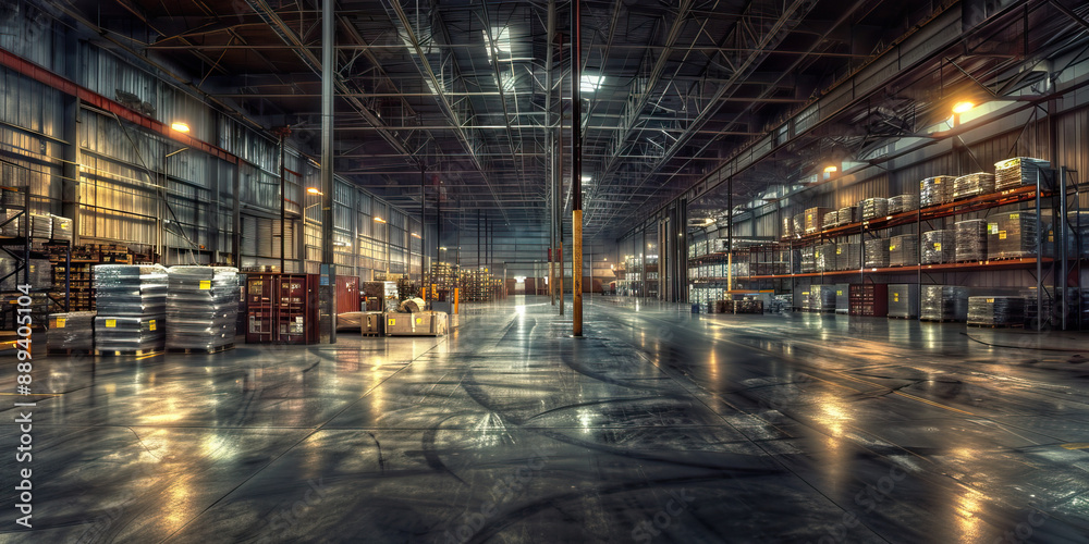 Inside a warehouse distribution center Inside a warehouse distribution center