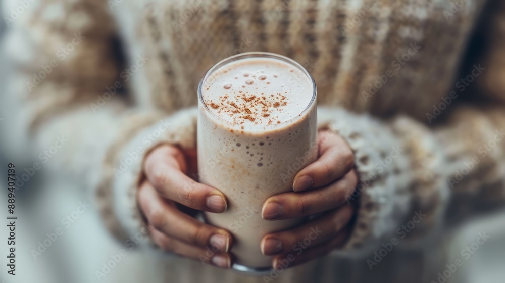 person holding a protein shake generative ai person holding a protein shake generative ai