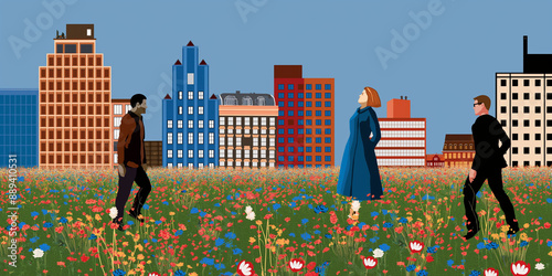 Urban landscape explodes wi...