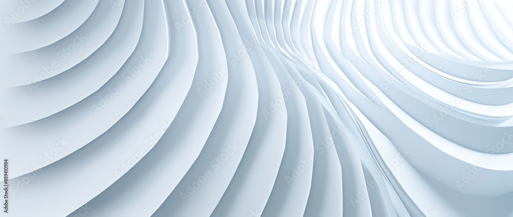 Minimal white abstract tunnel geometric gray background