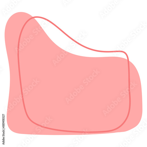 Abstract Pink Blob Shapes Element